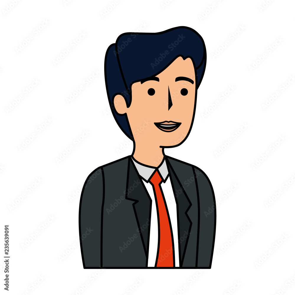 elegant businessman avatar character