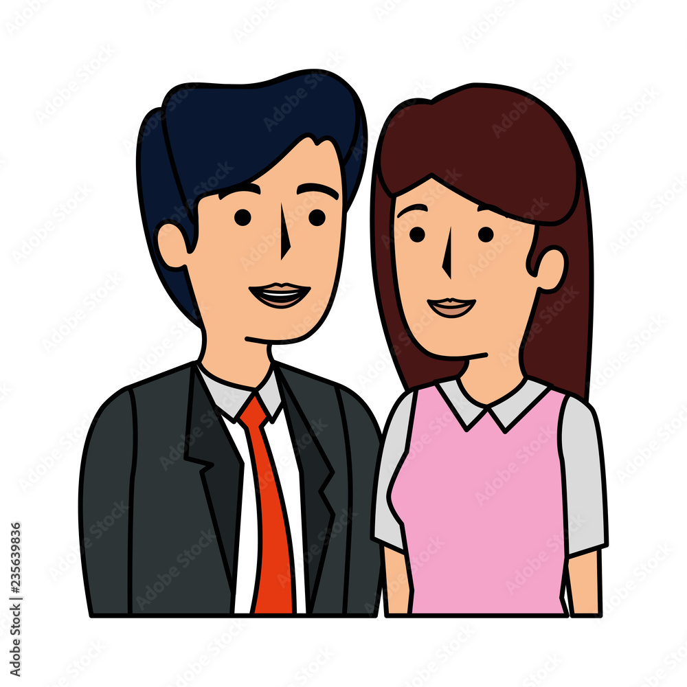business couple avatars characters business couple avatars characters
