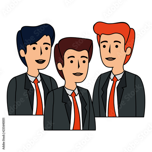 elegant businessmen avatars characters