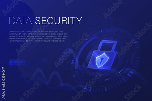 Business and finance. Vector illustration for cyber security, data analysis or data technology.