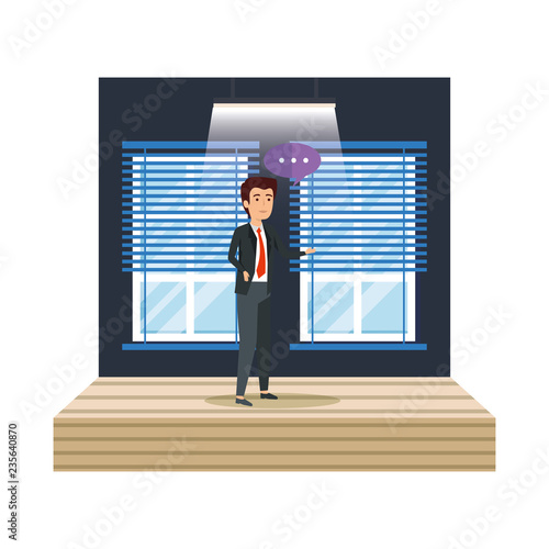 elegant businessman in the workplace