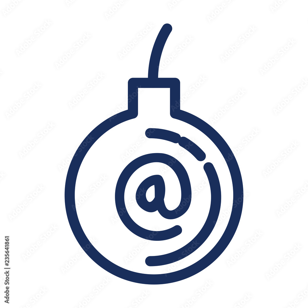 bomb explosive with arroba symbol bomb explosive with arroba symbol