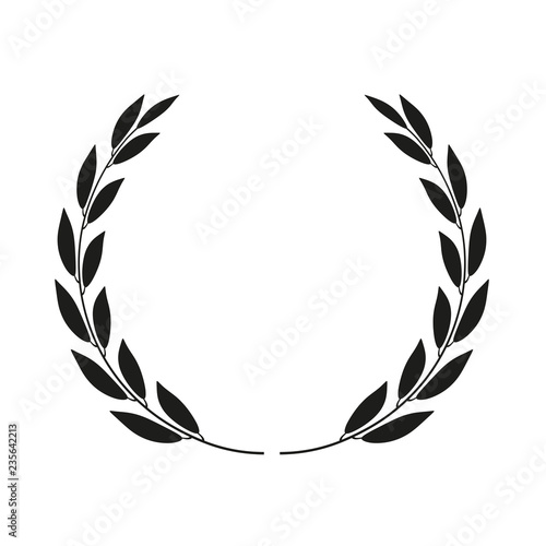 Laurel wreath isolated. Vector icon illustration.