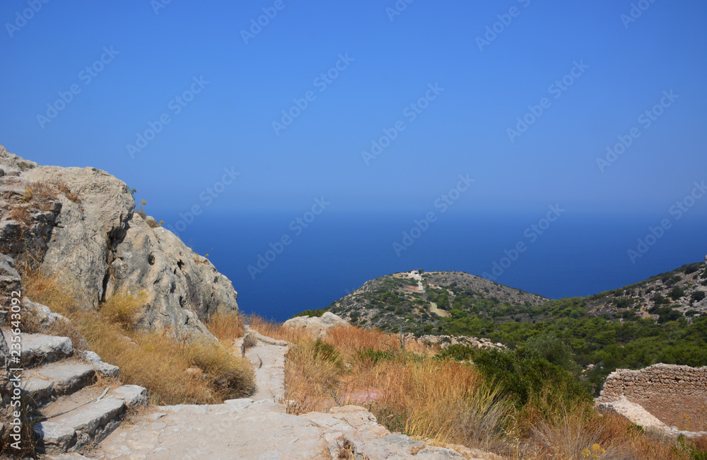Aussicht von Castello Kritinia, Insel Rhodos / Griechenland