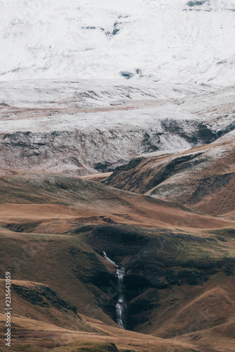 A common landscape of Iceland, at every step you can see a waterfall
