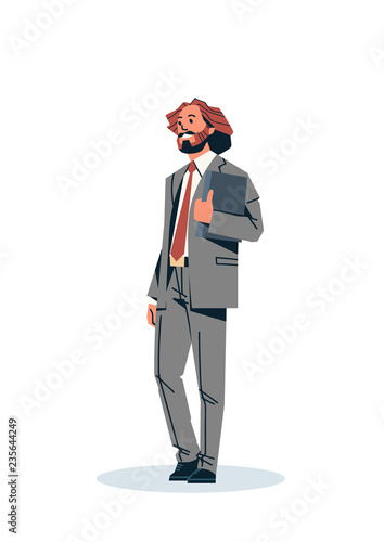 businessman holding documents folder business man office worker male cartoon character isolated flat full length vertical