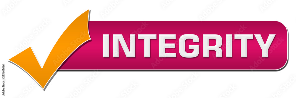 Integrity Pink Orange Tick Mark Horizontal Integrity Pink Orange Tick Mark Horizontal