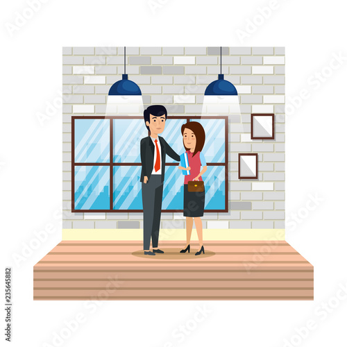 business couple in the office