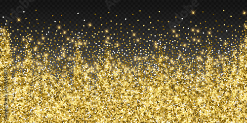 Sparkling gold luxury sparkling confetti. Scattere