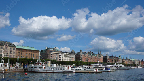 Waterfront Harbor Cityscape in Stockholm, Sweden