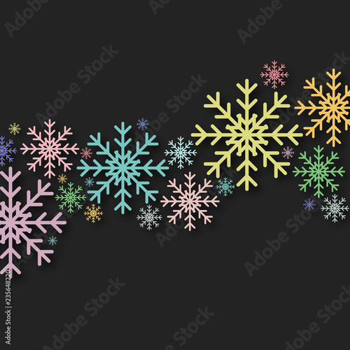 carte, flocon de neige
