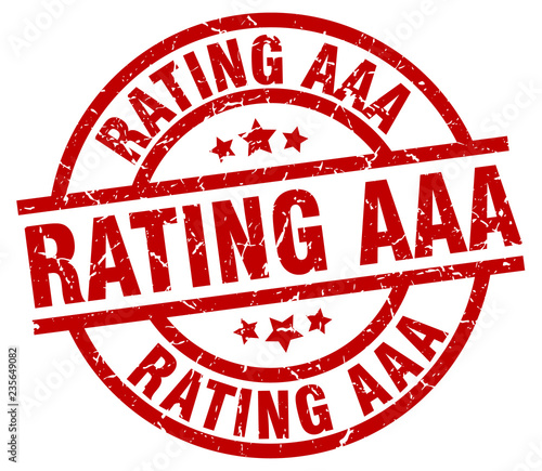 rating aaa round red grunge stamp