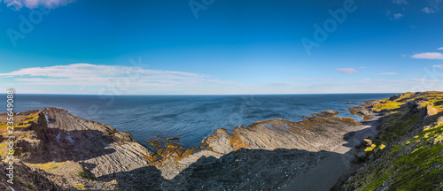 Fototapeta Naklejka Na Ścianę i Meble -  Panorama of the coast of the most northern point of Russia, the Arctic Ocean