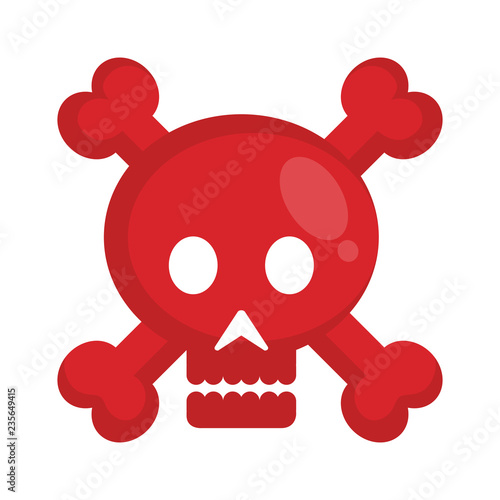 skull danger signal icon
