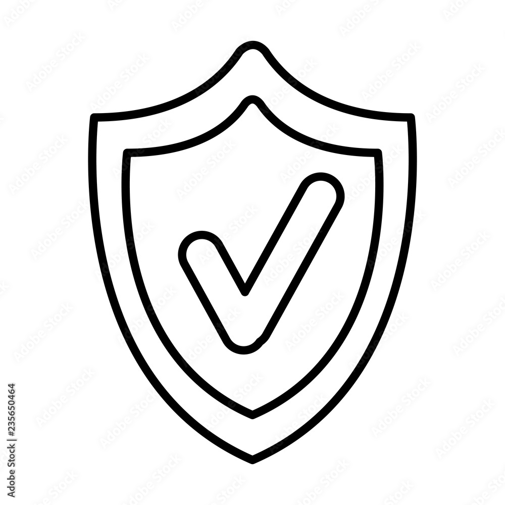 shield security with ok symbol shield security with ok symbol