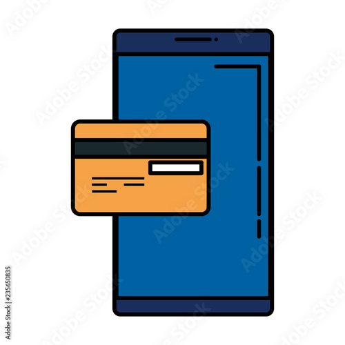 smartphone with credit card