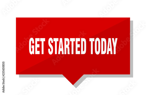 get started today red tag