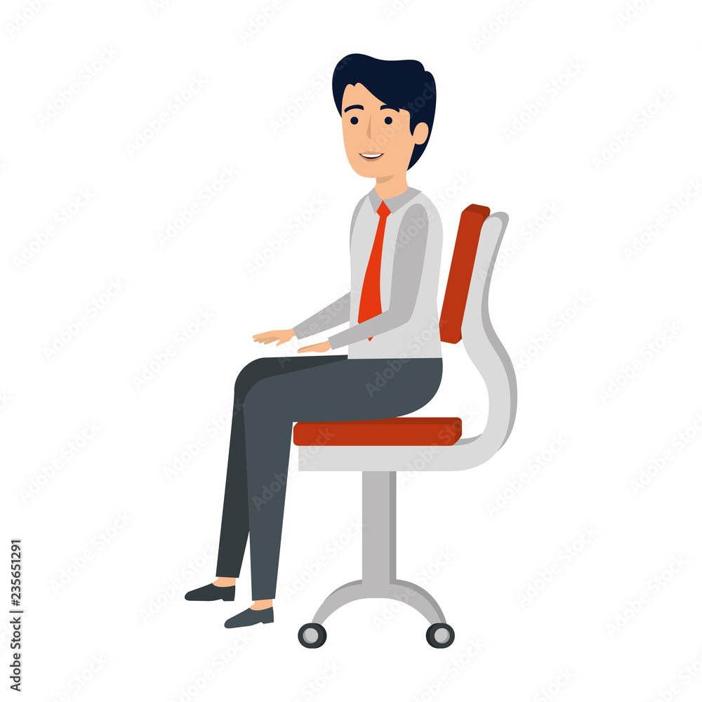 elegant businessman sitting in the chair elegant businessman sitting in the chair