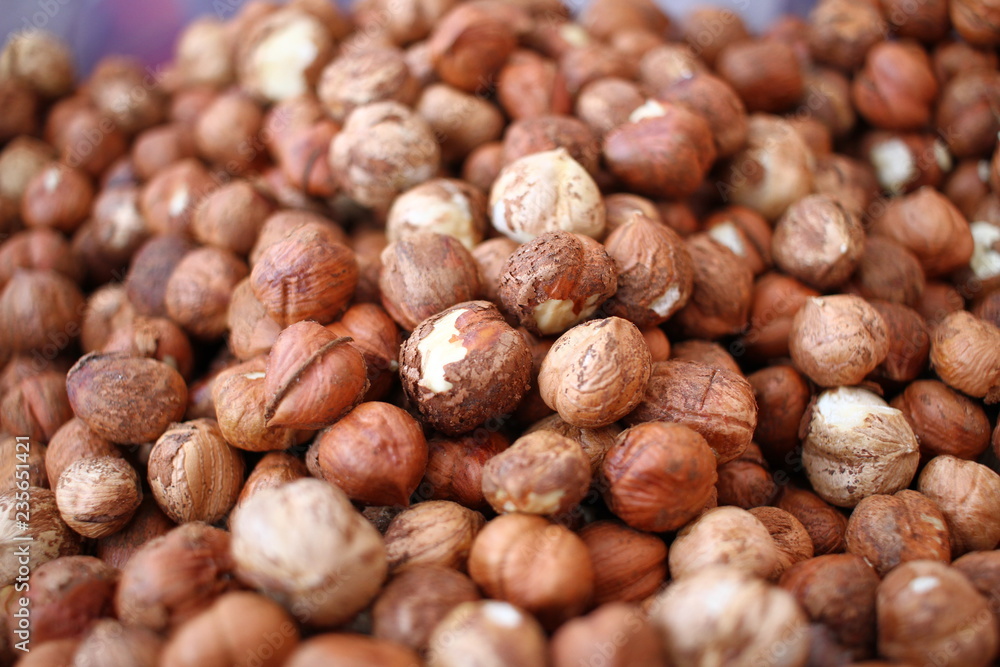 Peeled Hazelnuts pattern. Filbert macro. With clipping path. Organic hazelnuts full frame background texture. Nuts wallpaper. Peeled Hazelnuts pattern. Filbert macro. With clipping path. Organic hazelnuts full frame background texture. Nuts wallpaper.