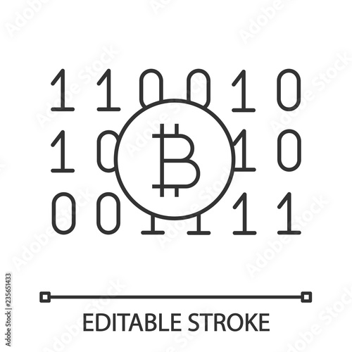 Binary code linear icon