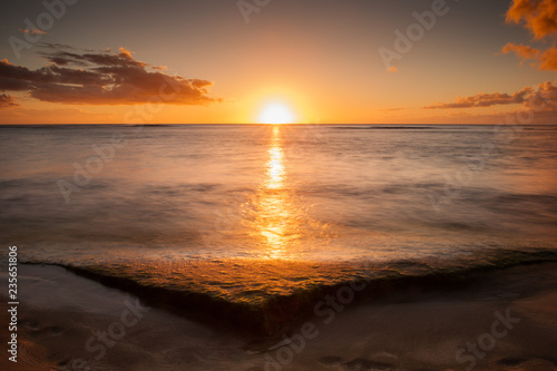 sunset on the beach