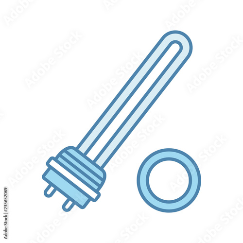Water heater element color icon