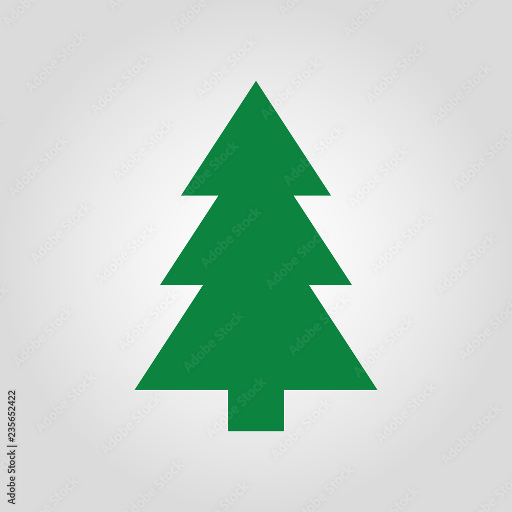 Christmas tree isolated vector icon Christmas tree isolated vector icon