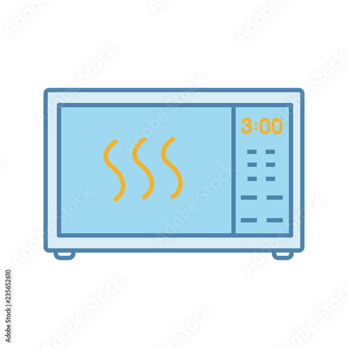 Microwave oven color icon