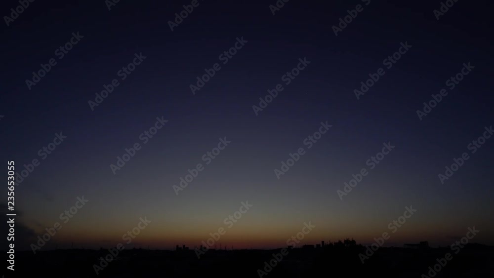 Tokyo,Japan-November 26, 2018: Early winter sunrise viewed from the suburb of Tokyo, Japan Tokyo,Japan-November 26, 2018: Early winter sunrise viewed from the suburb of Tokyo, Japan