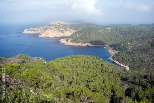 Scenic view of Cabrera National Park, Balearic Islands Spain.