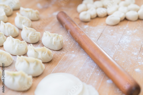 The process of making dumplings