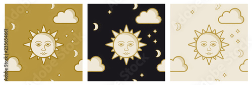 3 fond soleil illustration vector avec motif  raccord