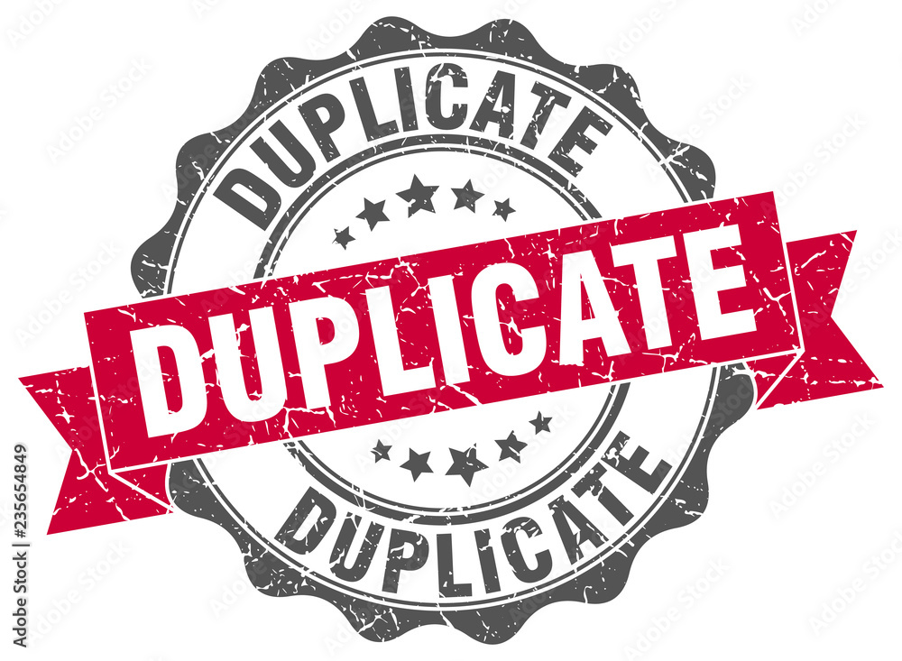 Obraz premium duplicate stamp. sign. seal