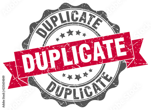 duplicate stamp. sign. seal