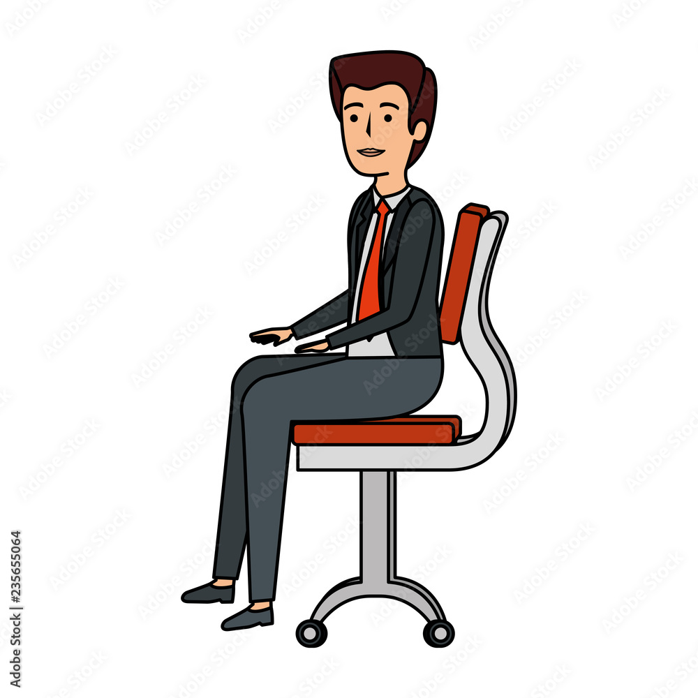elegant businessman sitting in the chair elegant businessman sitting in the chair