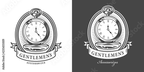 Vintage monochrome gentleman emblem