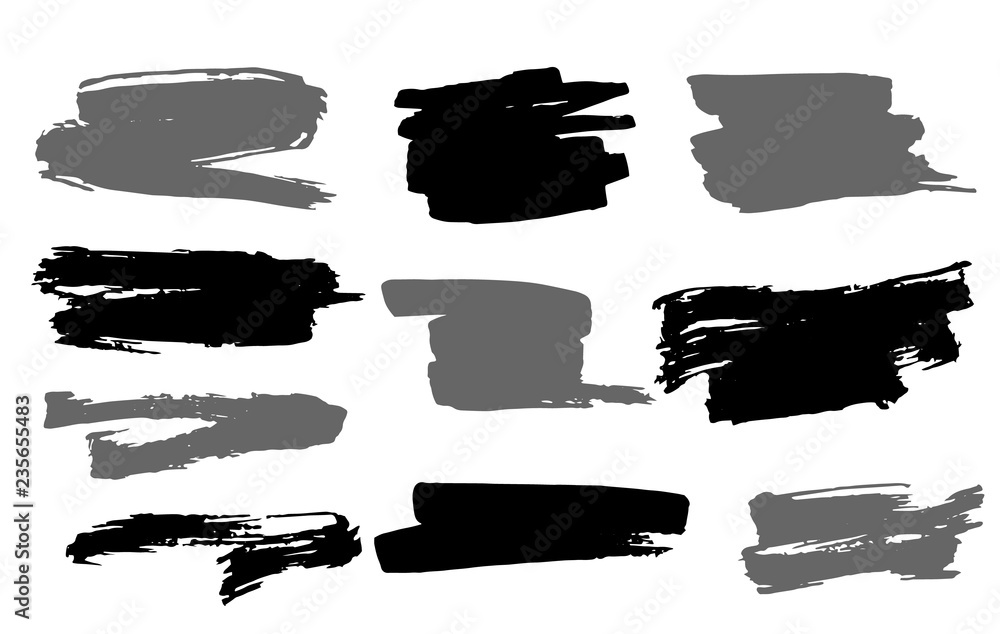 Set of grunge vector brush strokes. Artistic design elements Set of grunge vector brush strokes. Artistic design elements