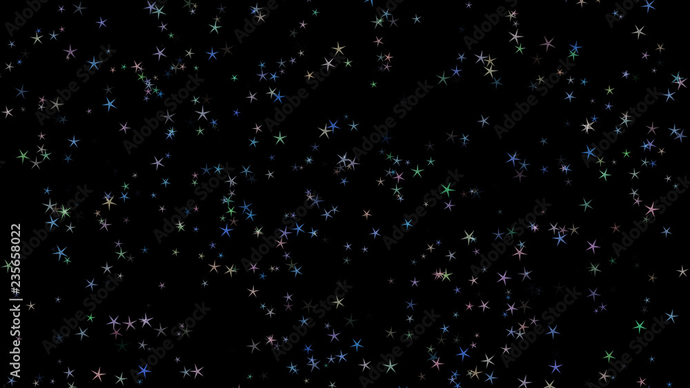 Background of multi-colored stars. Abstract background pattern.