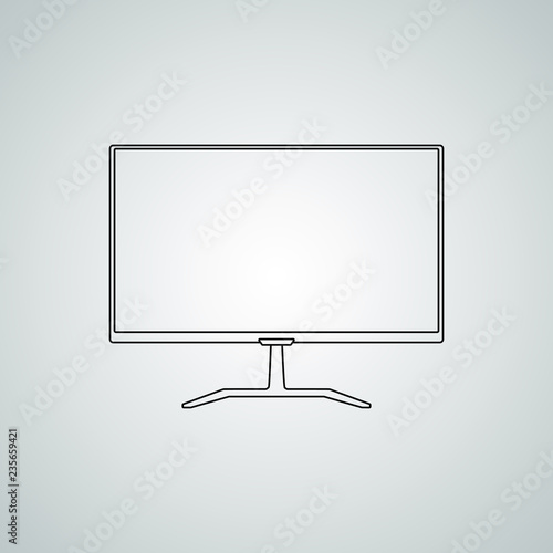 monitor icon vector illustr...