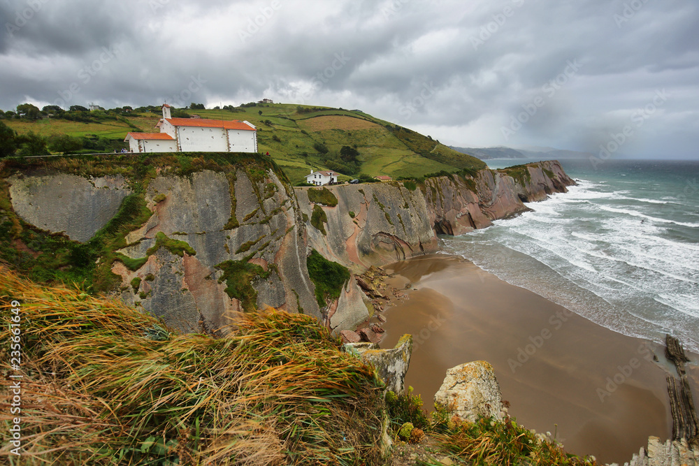 Flysch Coast in Zumaia, Basque country, Spain