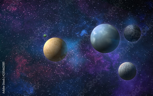 Planets in space © olegkruglyak3