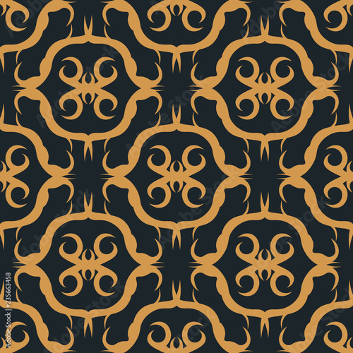 seamless geometric abstract pattern with floral motive