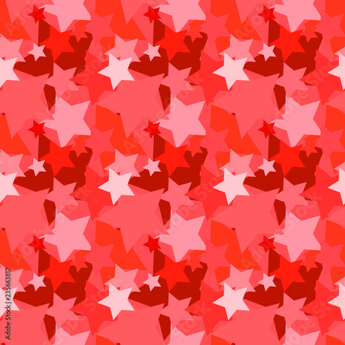 Seamless background pattern with colored diverse stars.