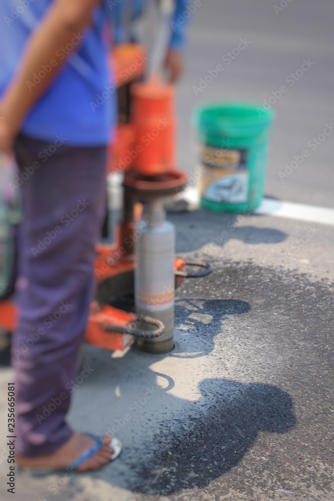 To measure the thickness of the paved surface To measure the thickness of the paved surface