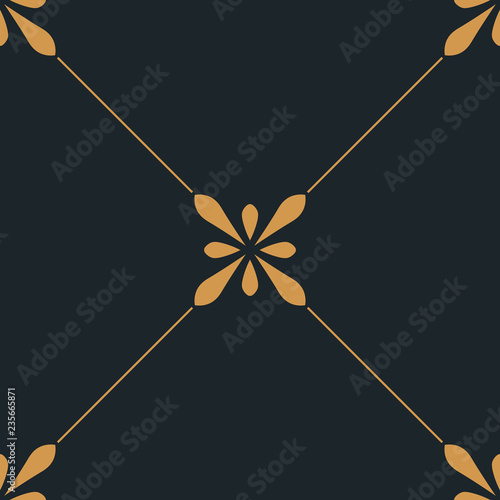 abstract floral seamless pattern with flowers, netting and leaves