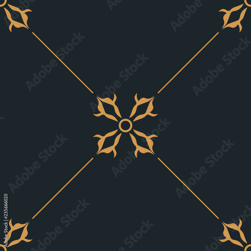 abstract floral seamless pattern with flowers, netting and leaves