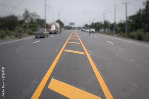 Road marking  Photo blur