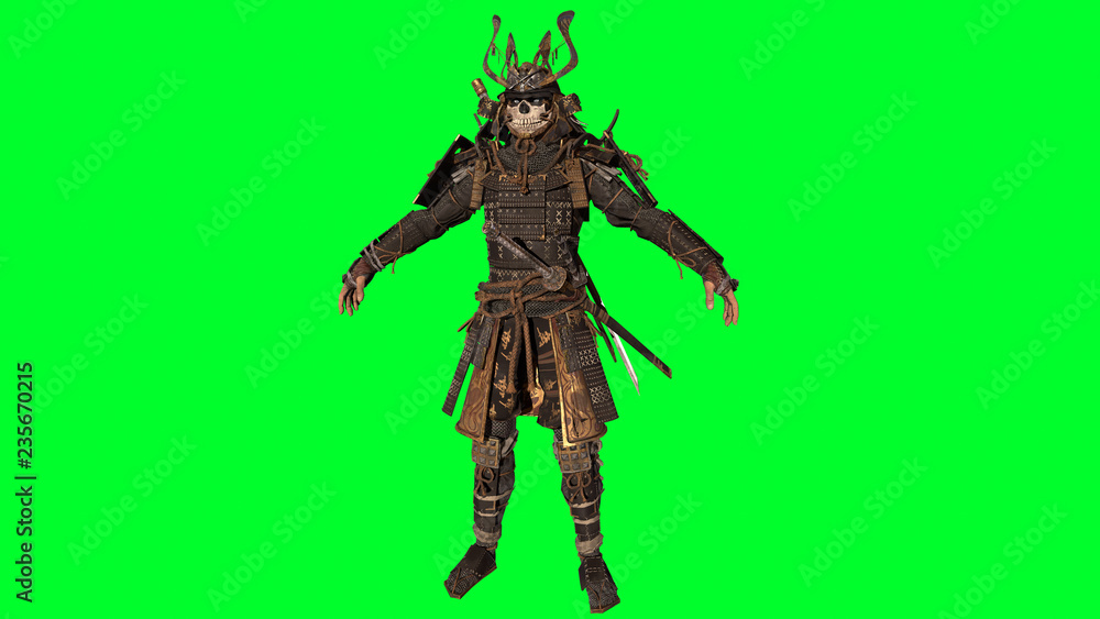 The Samurai Warrior 3d model render The Samurai Warrior 3d model render