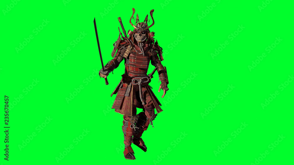 The Samurai Warrior 3d model render