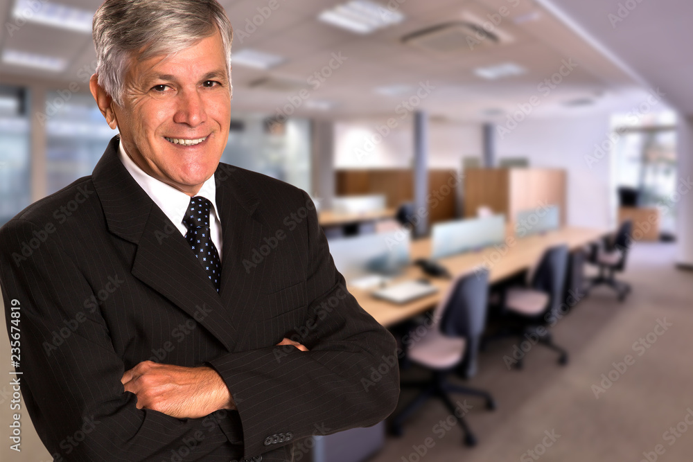 Brazilian business man looking at camera in blurry office background. Copy space. Brazilian business man looking at camera in blurry office background. Copy space.